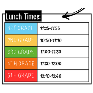  New Lunch Times